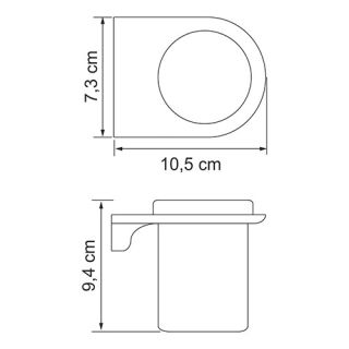 WasserKRAFT Kammel K-8328WHITE Подстаканник одинарный